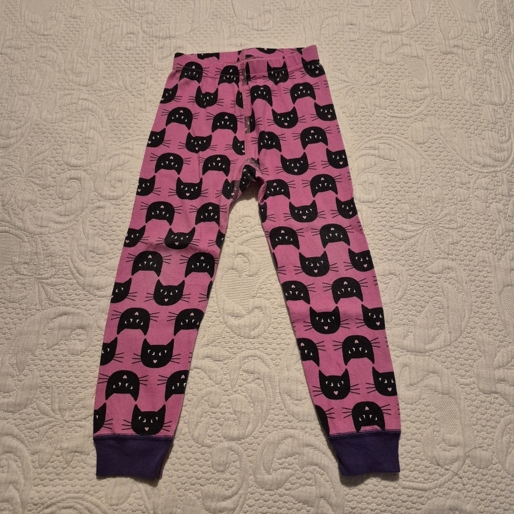 Hanna Andersson pajama pants size 100 or US 4 pink & black VGUC